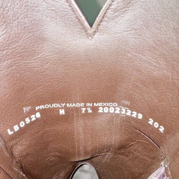 Lane SMOKESHOW Womens Cowboy Boots 7.5 Purple Metallic Western Cowgirl Mid Calf - Picture 10 of 12